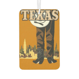 Texas Cowboy Vintage Travel air freshner Car Air Freshener