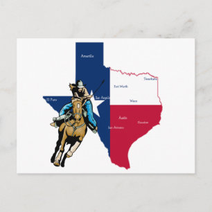 Texas Cowgirl Postcard