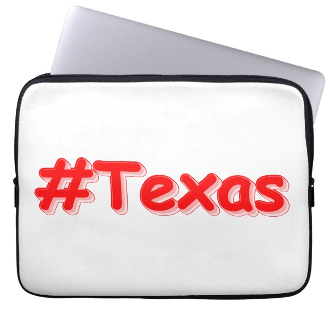 "#Texas " Cute Design. Buy Now Laptop Sleeve (Front)