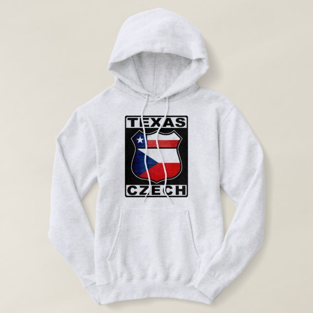 Texas Czech American Hoodie (Design Front)