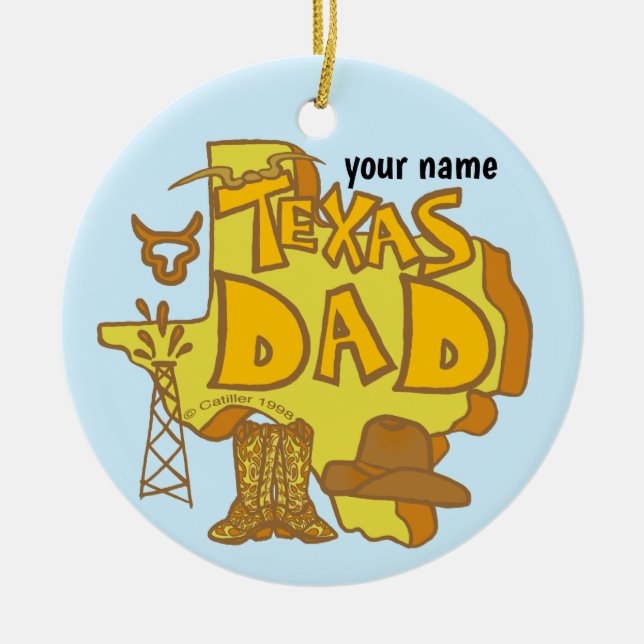 Texas Dad ornament  (Front)