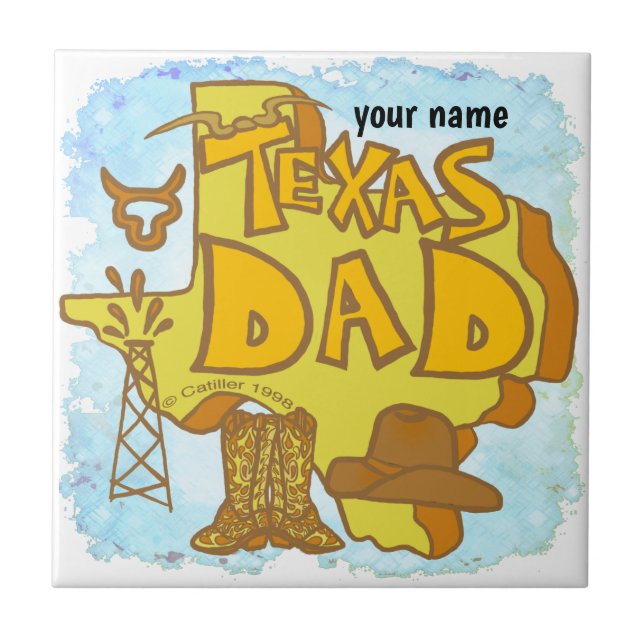 Texas Dad   Tile (Front)