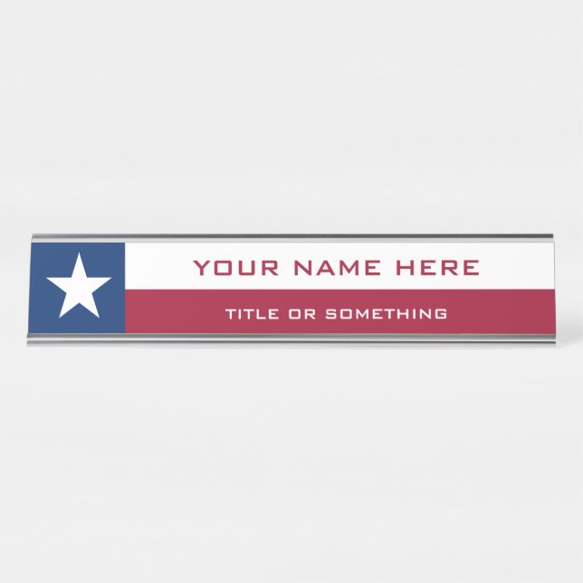 Texas Desk Name Plate (Front)