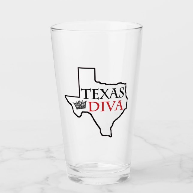 “Texas DIVA” Glass (Front)