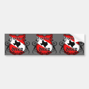 Texas Diver Bumper Sticker