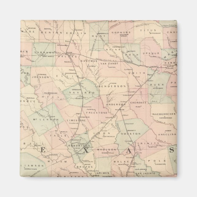 Texas, Eastern Portion Magnet (Front)