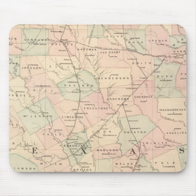 Texas, Eastern Portion Mouse Pad (Front)