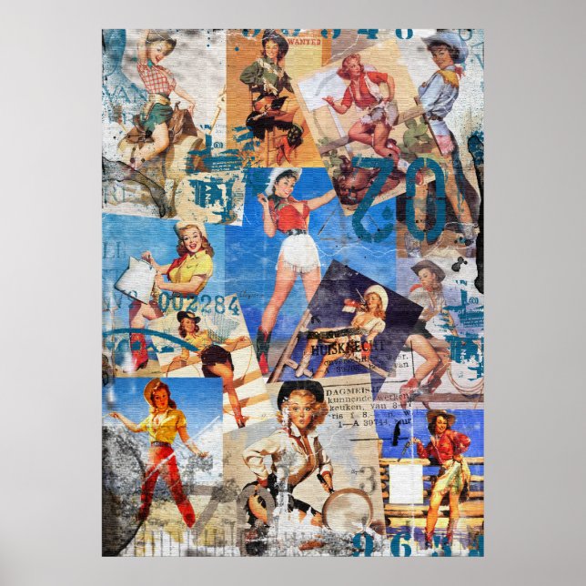 Texas Eclectic : Vintage Cowgirl Collection No. 1 Poster (Front)