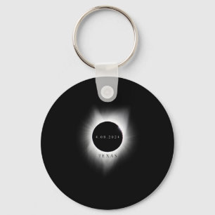 Texas Eclipse 4.08.24 Total Solar Eclipse 2024 Tex Key Ring