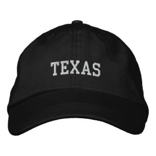 Texas Embroidered Adjustable Cap Black