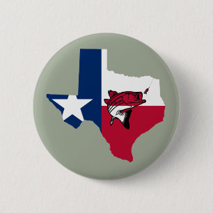 Texas Fishing 6 Cm Round Badge