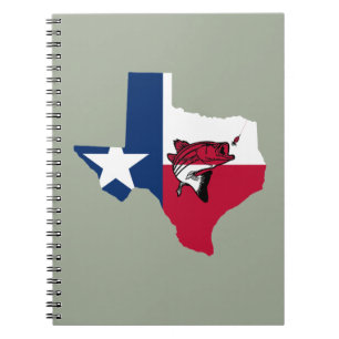 Texas Fishing Spiral Notebook