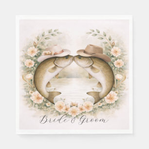 Texas Fishing Wedding Napkin