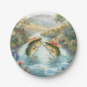 Texas Fishing Wedding  Paper Plate