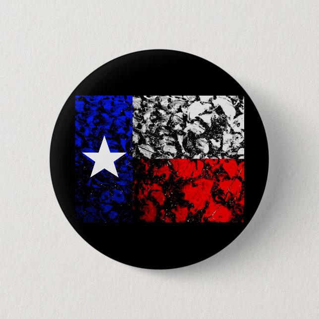Texas Flag 6 Cm Round Badge (Front)