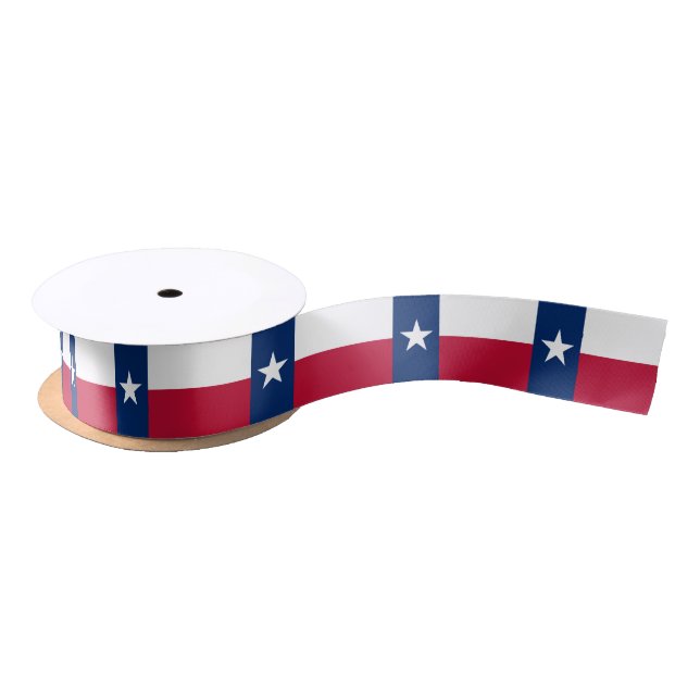 Texas flag, American state flag ribbon Satin Ribbon (Spool)