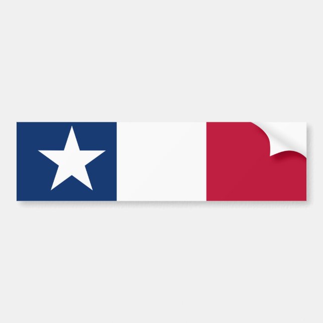 Texas Flag Bumper Sticker (Front)