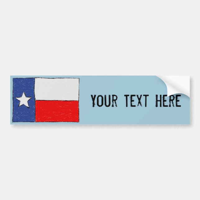 Texas Flag Bumper Sticker (Front)