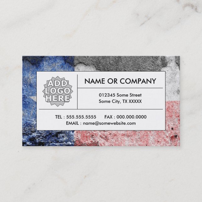 texas flag business card (Front)