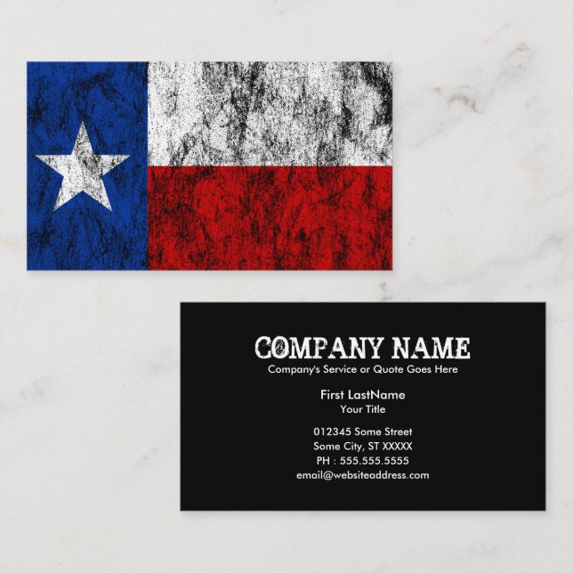 texas flag business card (Front/Back)