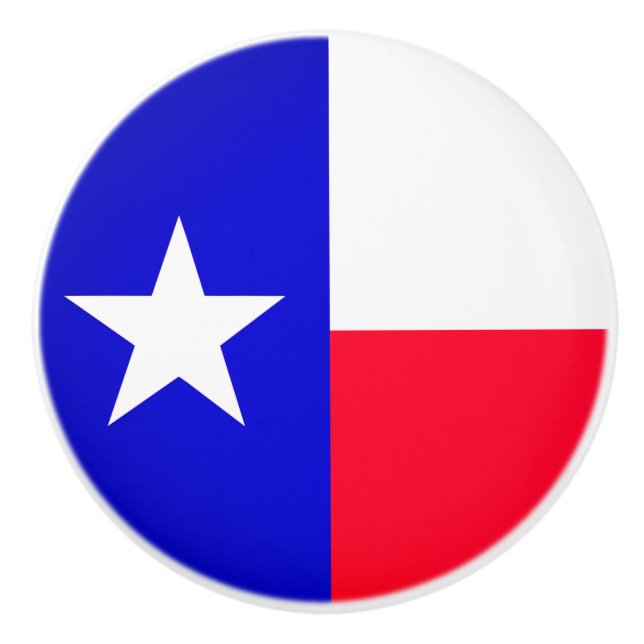 Texas Flag Ceramic Door Pull (Front)