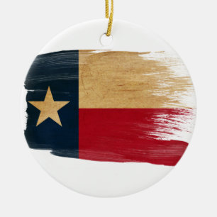 Texas Flag Ceramic Tree Decoration
