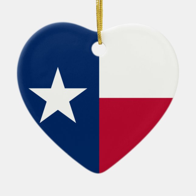Texas Flag Ceramic Tree Decoration (Front)