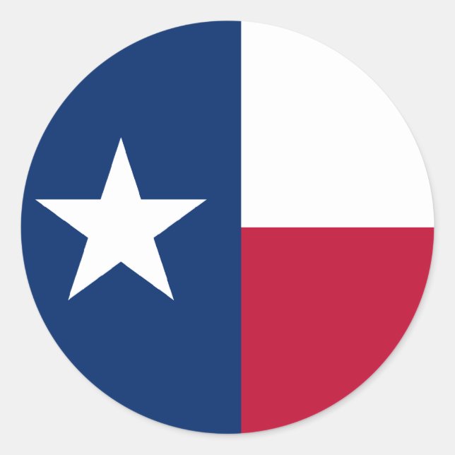 Texas Flag Classic Round Sticker (Front)