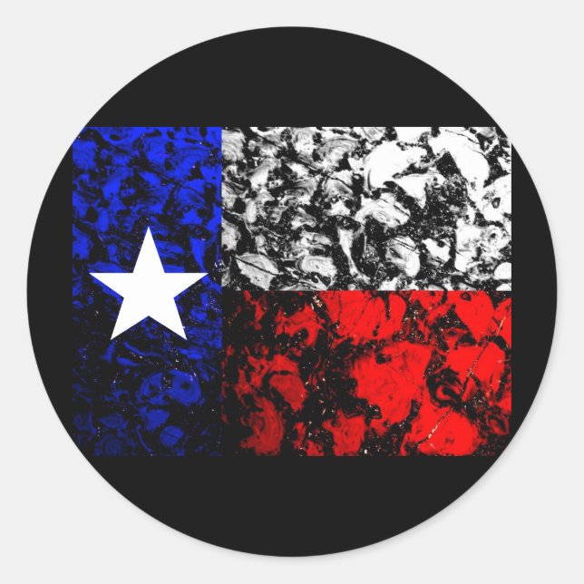 Texas Flag Classic Round Sticker (Front)