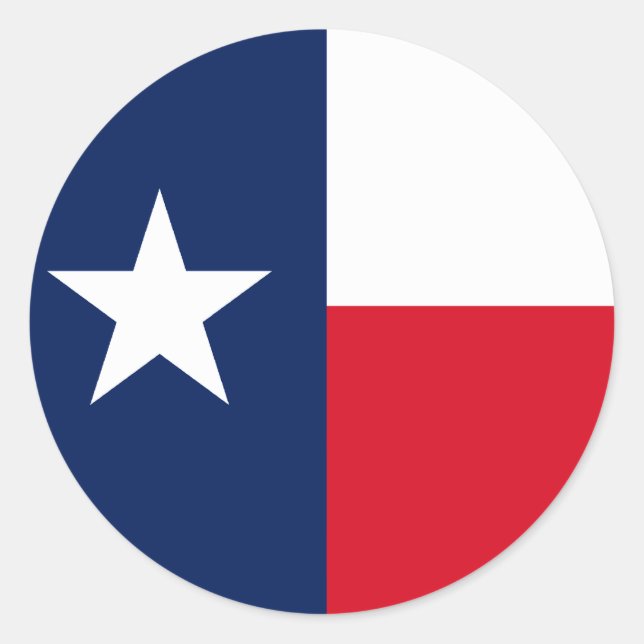 TEXAS FLAG CLASSIC ROUND STICKER (Front)
