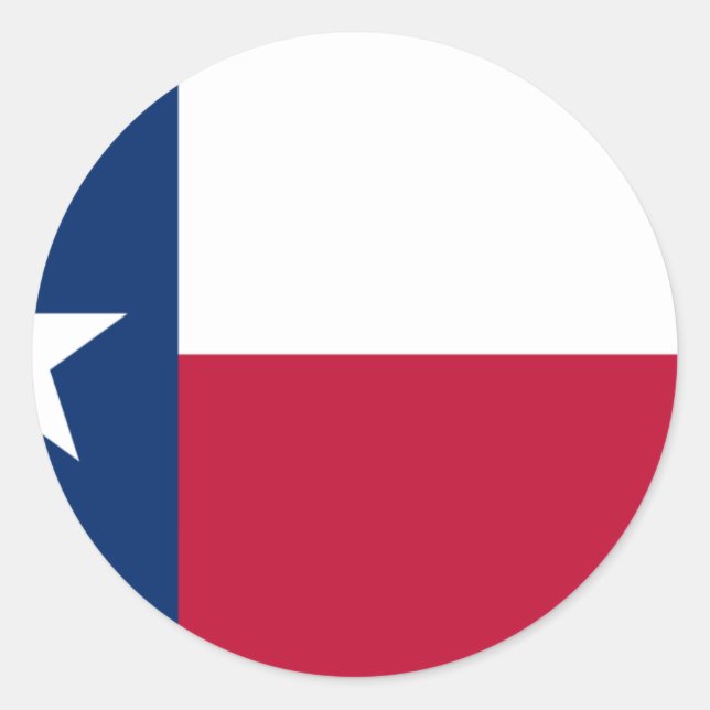 Texas Flag Classic Round Sticker (Front)