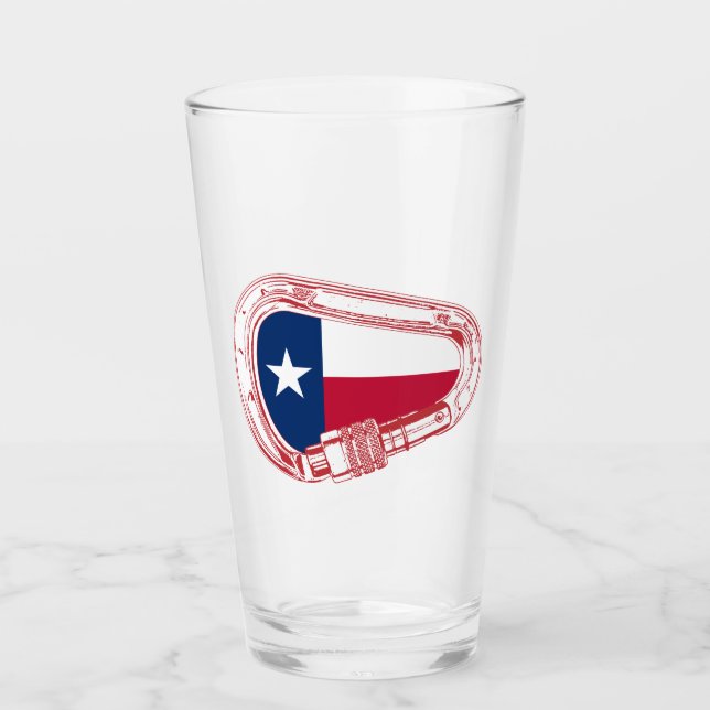 Texas Flag Climbing Carabiner Glass (Front)