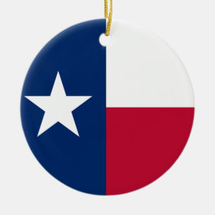 Texas flag custom Christmas tree ornament