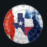 Texas Flag Dart Board<br><div class="desc">Red,  white,  and blue Texas flag themed regulation size dart board.</div>