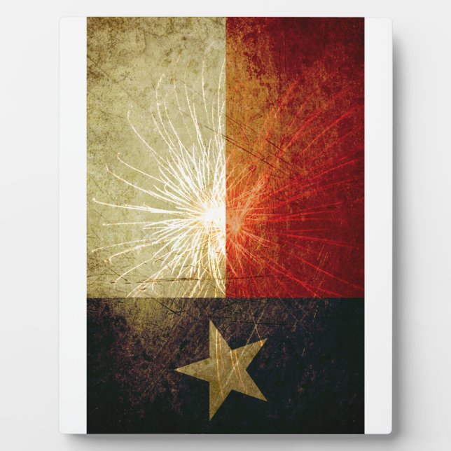 Texas Flag Firework Plaque (Front)