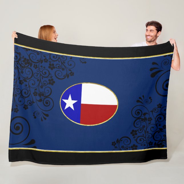 Texas flag fleece blanket (In Situ)