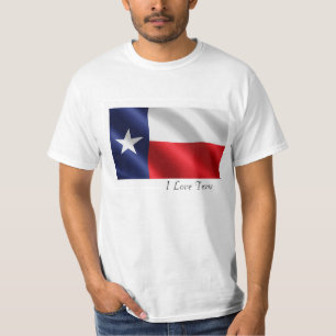 Texas flag for Men's-T-Shirt-White T-Shirt