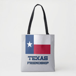 Texas Flag Friendship Cute Lone Star Shoulder Tote Bag