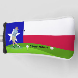 Texas flag golf head cover