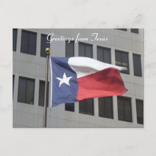 texas flag greetings postcard