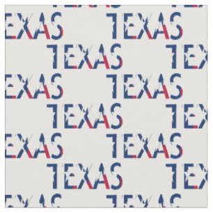 Texas Flag In The Word Texas Fabric