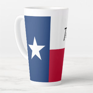 Texas flag latte cup