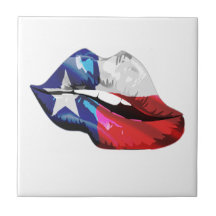 Texas Flag Lips