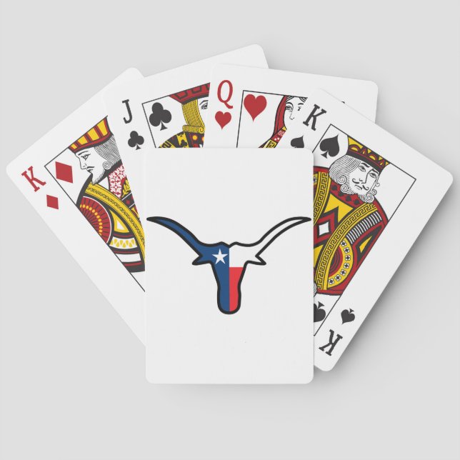 Texas Flag Longhorn Playing Cards (Back)