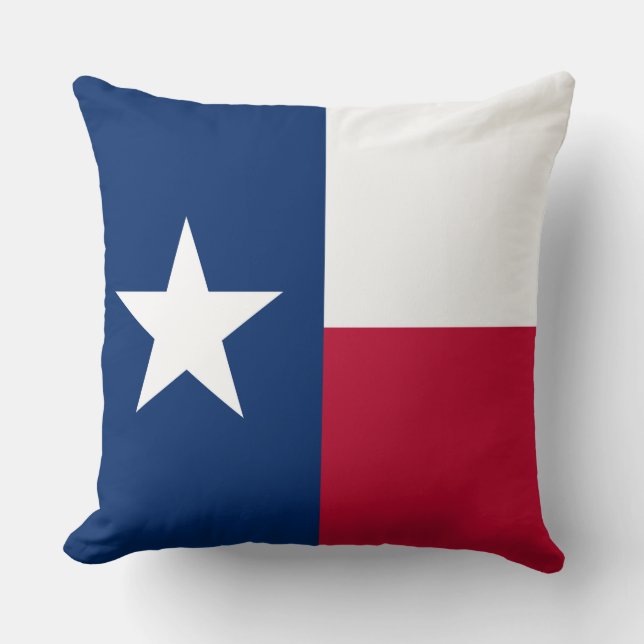 Texas Flag: Longhorns, The Texan Lone Star State Cushion (Front)