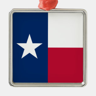 Texas Flag: Longhorns, The Texan Lone Star State Metal Tree Decoration