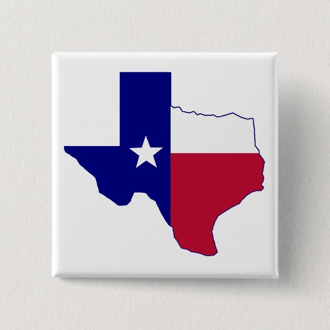 Texas Flag Map 15 Cm Square Badge (Front)