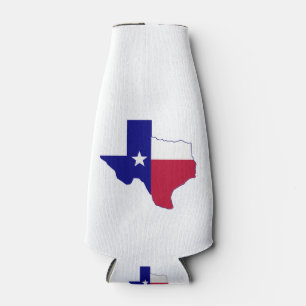 Texas Flag Map Bottle Cooler