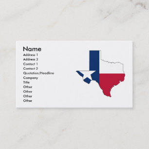 Texas Flag Map Business Card