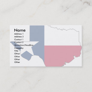 Texas Flag Map Business Card